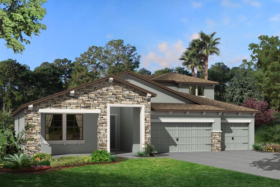 New construction Single-Family house Corina  III Bonus, 7244 Notched Pine Bend, Wesley Chapel, FL 33545 - photo