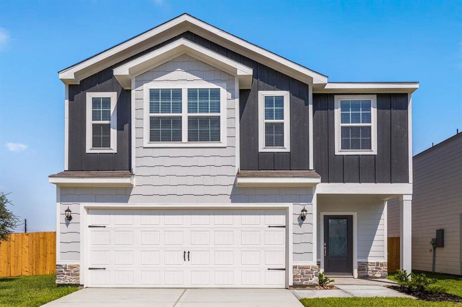 The Osage is a beautiful 2-story home with modern, upgraded paint and curbside appeal. It is also a court, so you will have safety and privacy. This home is on a corner lot!