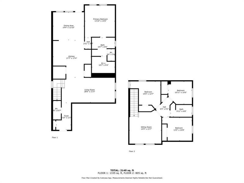 Floor plans downstairs and upstairs.