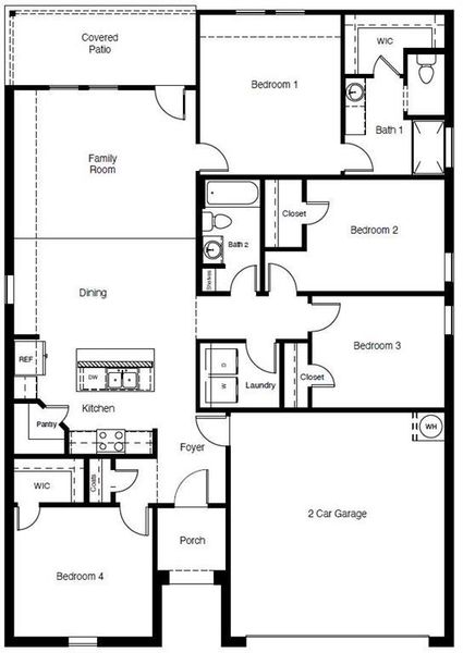 D.R. Horton's Elgin floorplan - All Home and community information, including pricing, included features, terms, availability and amenities, are subject to change at any time without notice or obligation. All Drawings, pictures, photographs, video, square footages, floor plans, elevations, features, colors and sizes are approximate for illustration purposes only and will vary from the homes as built.