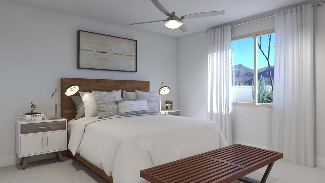 Primary Bedroom | Hualapai | Bentridge – Peak Series | Buckeye, AZ | Landsea Homes