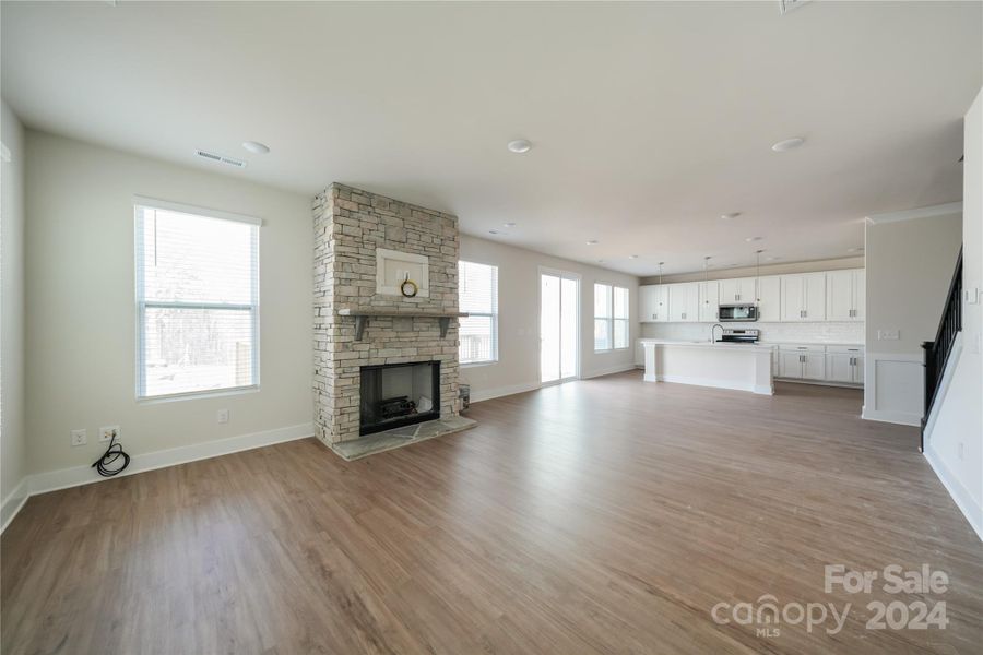 Family Room looking into Kitchen