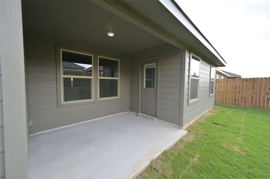 Covered back Porch