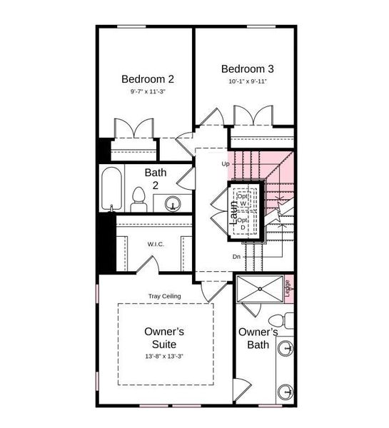 Structural options added include: Storage at 2nd floor, Full bath on first floor, Sky Terrace, Alternate Owners Bath layout with ledge