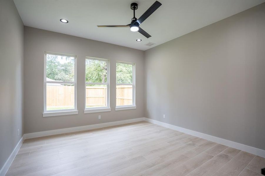 Large spacious master bedroom.