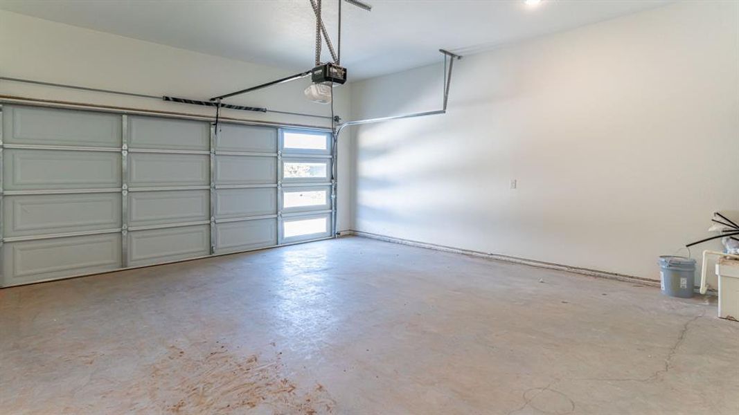 Two car garage with single door