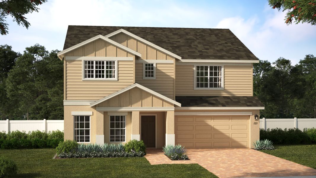 Elevation 2 with Optional Siding | Wilshire | New Homes in Florida | Landsea Homes