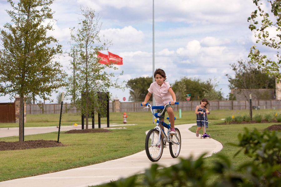 Plenty of sidewalks and walking trails, perfect for a family bike ride.