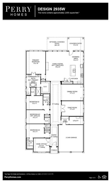 Floor Plan for 2935W