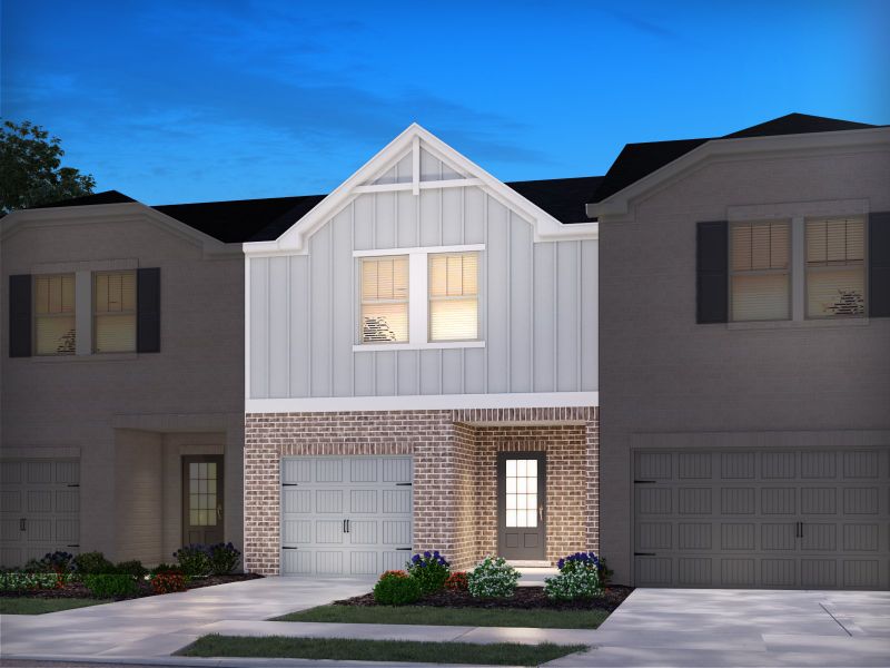 New construction Townhouse house Amber, 3142 Holland Grove Road, Lawrenceville, GA 30044 - photo