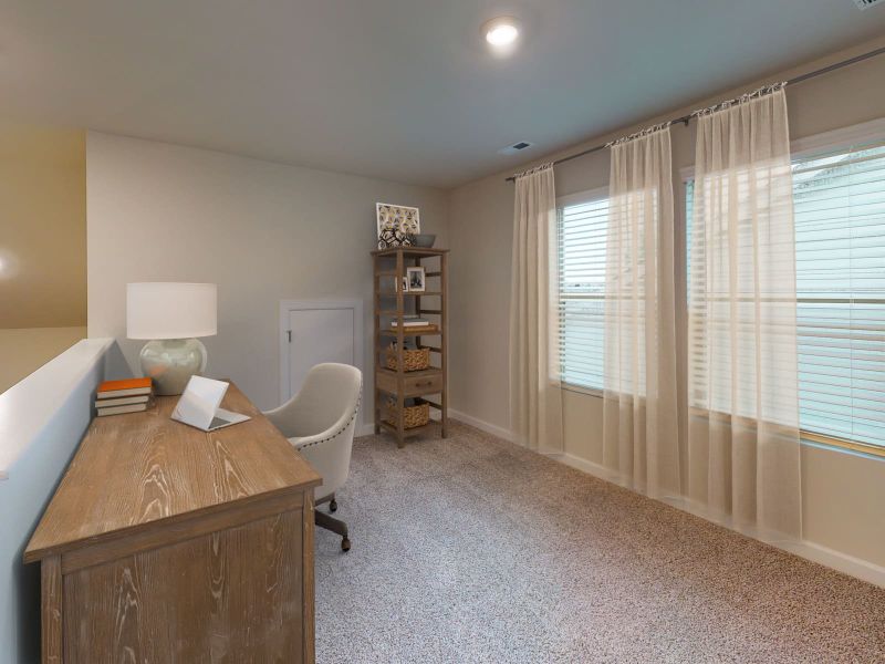 The versatile flex space makes for a great home office.