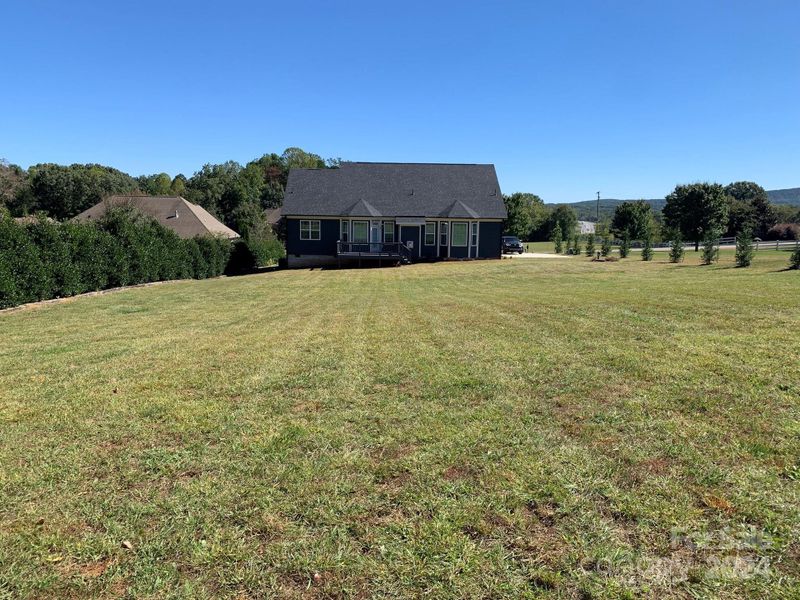 view from about center of back yard