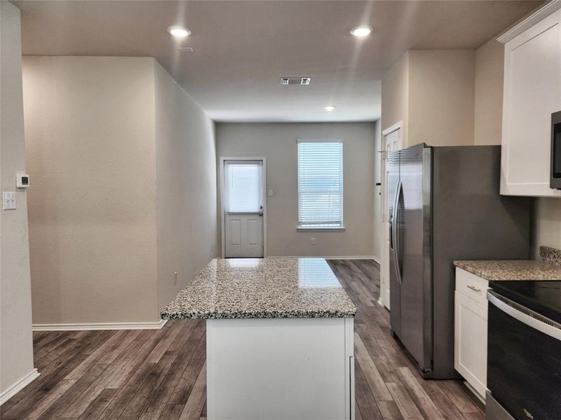 Large kitchen with plenty of storage and great appliances.