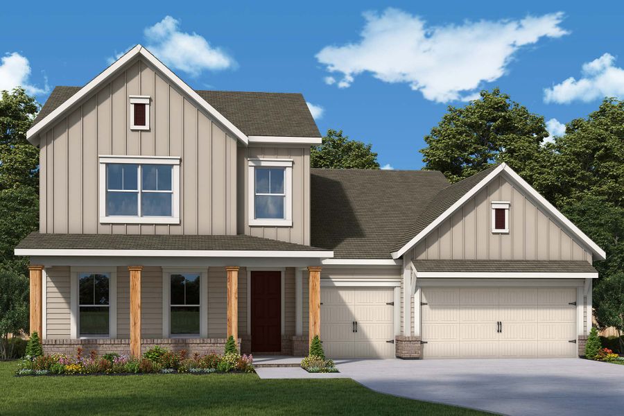 New construction Single-Family house The Buckhorn, 363 Ellis Preserve Lane, Marietta, GA 30064 - photo