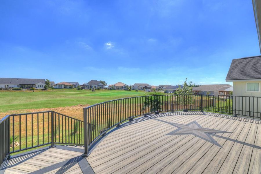 Extended deck overlooking 7th hole