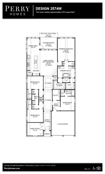Floor Plan for 2574W