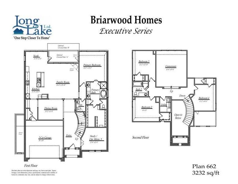 This floor plan features 4 bedrooms, 3 full baths, 1 half bath and over 3,200 square feet of living space.