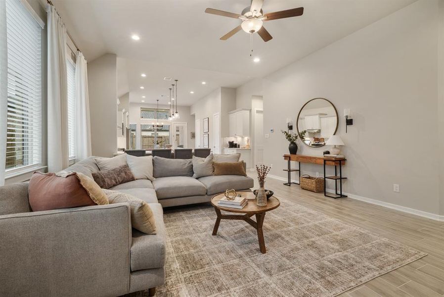 Tall ceilings throughout this beautiful home.