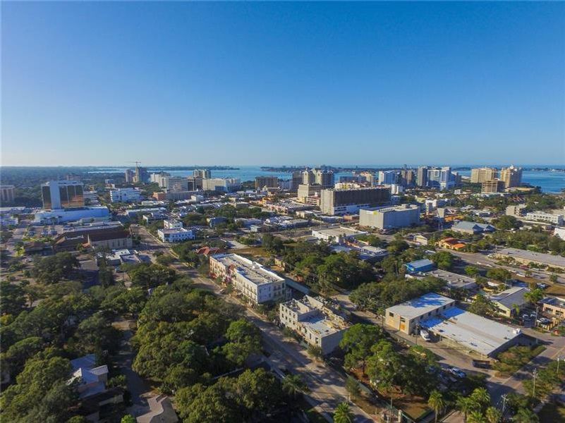 Aerial view of Rosemary District