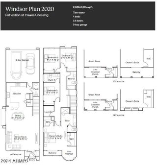 New construction Single-Family house 3343 S Primrose, Mesa, AZ 85212 Windsor Plan 2020- photo