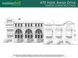 New construction Townhouse house 670 Hank Aaron Drive, Atlanta, GA 30315 Plan: 2- photo