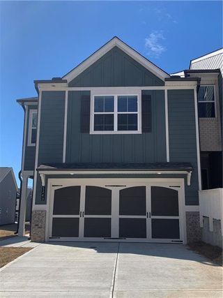 New construction Townhouse house 5243 Canberra Drive, Unit 59, Flowery Branch, GA 30542 Sawnee- photo 1