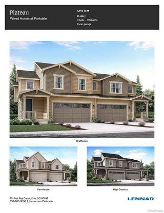 New construction Single-Family house 645 Flintwood Place, Erie, CO 80026 Plateau- photo