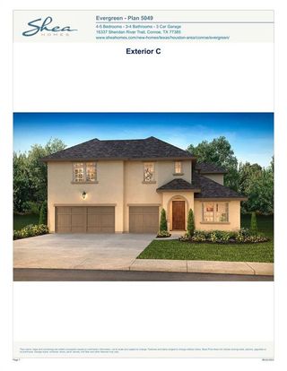 New construction Single-Family house 16142 Rustling Woods Road, Conroe, TX 77302 Plan 5049 Exterior C- photo