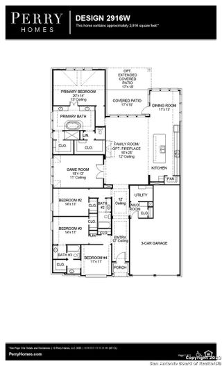 New construction Single-Family house 24229 Downhill Lie, San Antonio, TX 78261 Design 2916W- photo 1