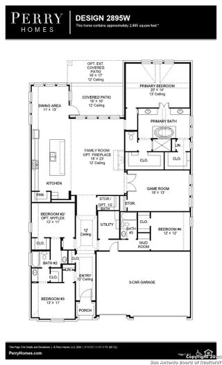 New construction Single-Family house 14848 Highdere Lane, San Antonio, TX 78245 Design 2895W- photo 1