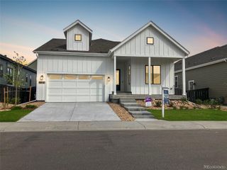 New construction Single-Family house 11454 Stonewash Street, Littleton, CO 80125 4081 Crimson Sky Exterior A - Modern Farmhouse- photo