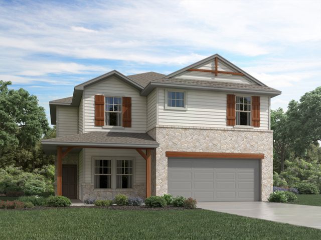 New construction Single-Family house The Channing (850), 1520 Homestead Farms Drive Round Rock, TX 78665 - photo 1