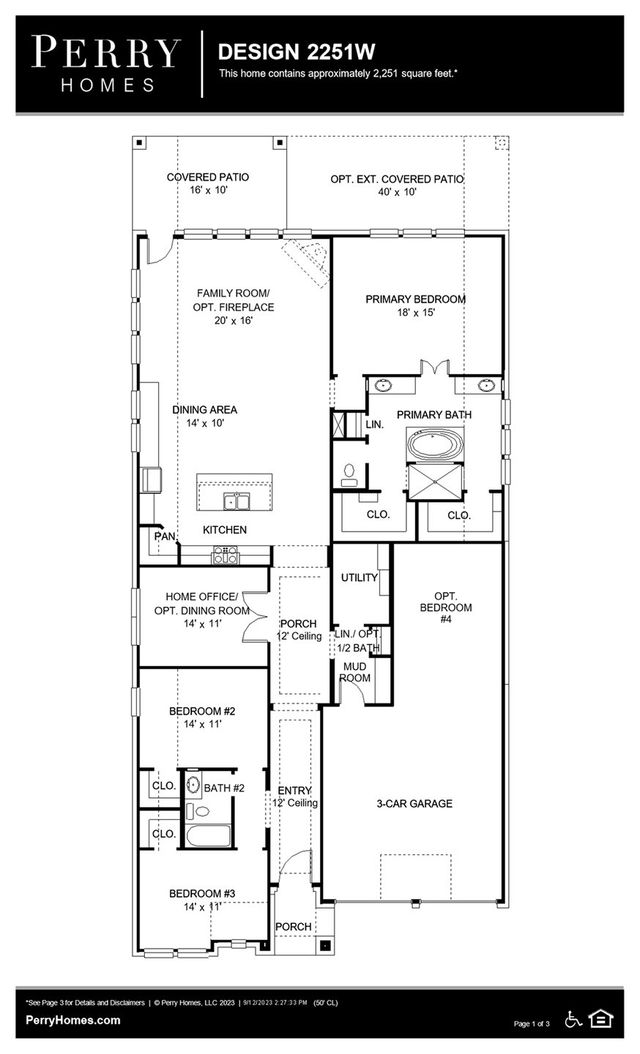 Design 2251W by Perry Homes - photo