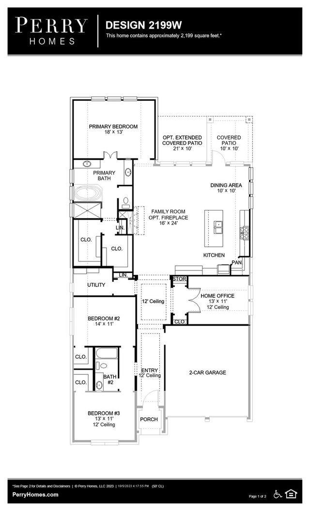 Design 2199W by Perry Homes - photo